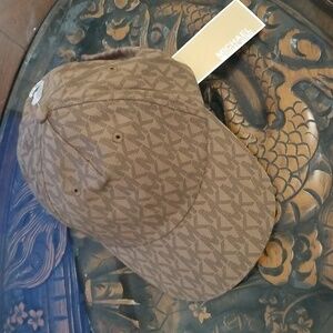 Michael Kors Women Hat Brown/Tan Blue MK logo One Size